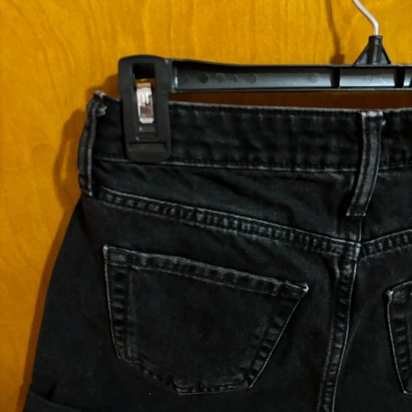 Wild Fable Black Denim Highest Rise Mom‎ Shorts - Picture 9 of 11